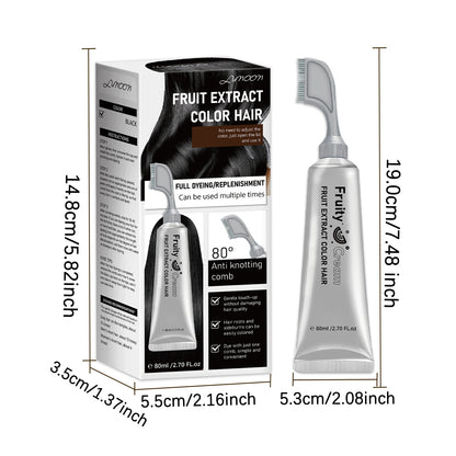 Comb-In Hair Dye Creamfor Gray Coverage