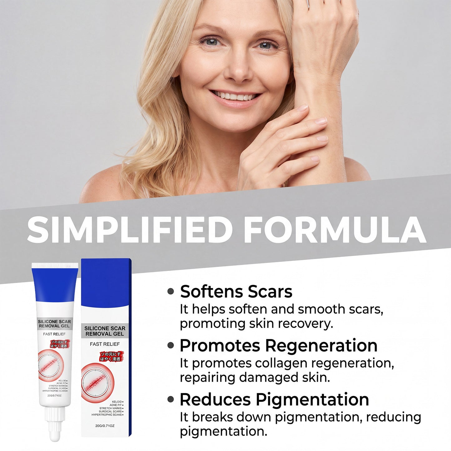 Advanced Silicone Smoothing Gel - Invisible Repair for Fine Lines, Wrinkles, Acne Scars & Marks