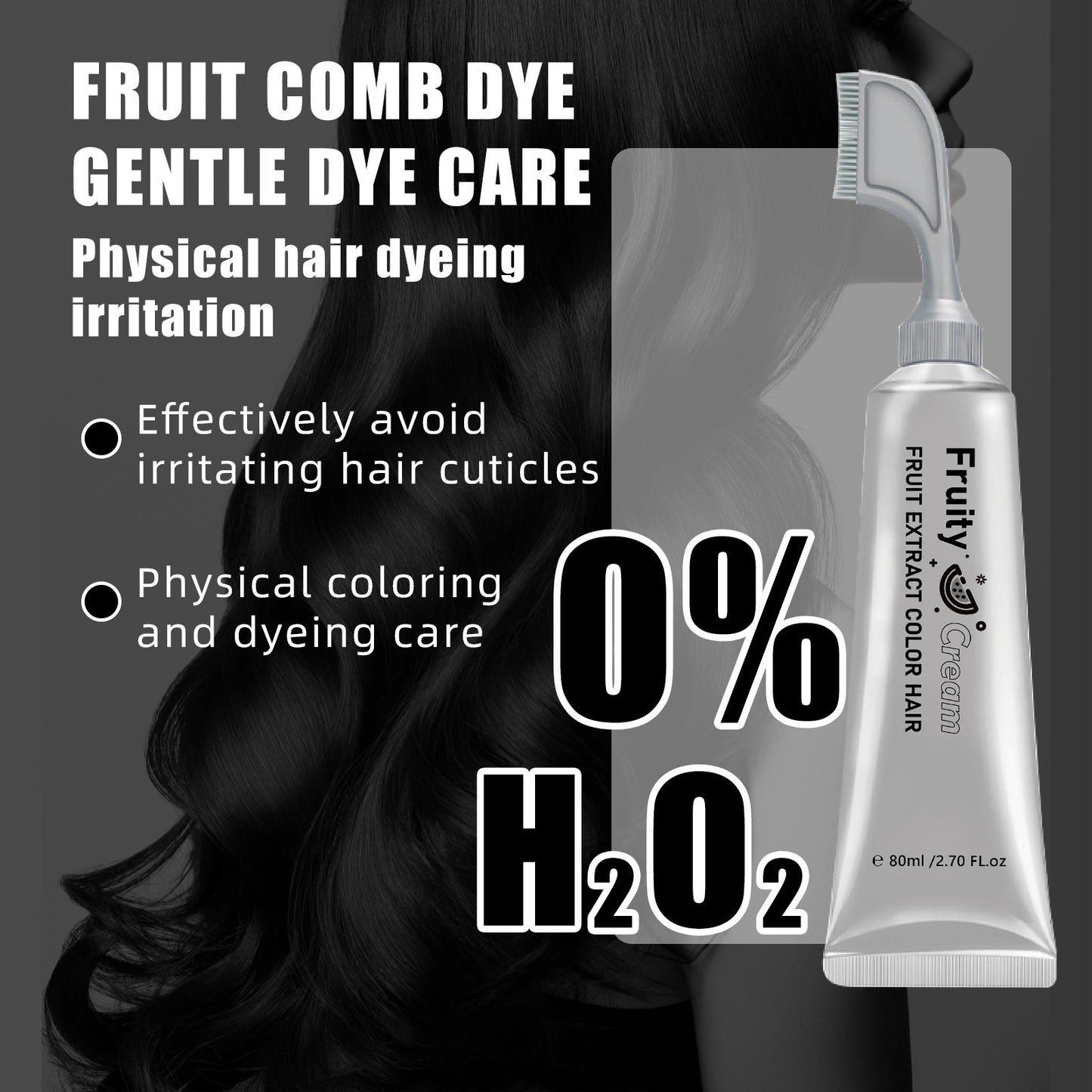Comb-In Hair Dye Creamfor Gray Coverage